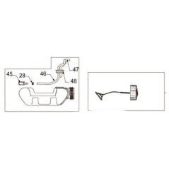 Réservoir essence débroussailleuse RYOBI RBC254FC