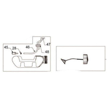 Réservoir essence débroussailleuse RYOBI RBC254FC