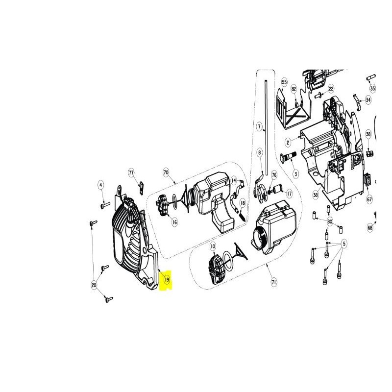 Lanceur tronçonneuses RYOBI RCS4240B - RCS3535CBPK1 Lanceur tronçonneuses RYOBI RCS4240B - RCS3535CBPK1