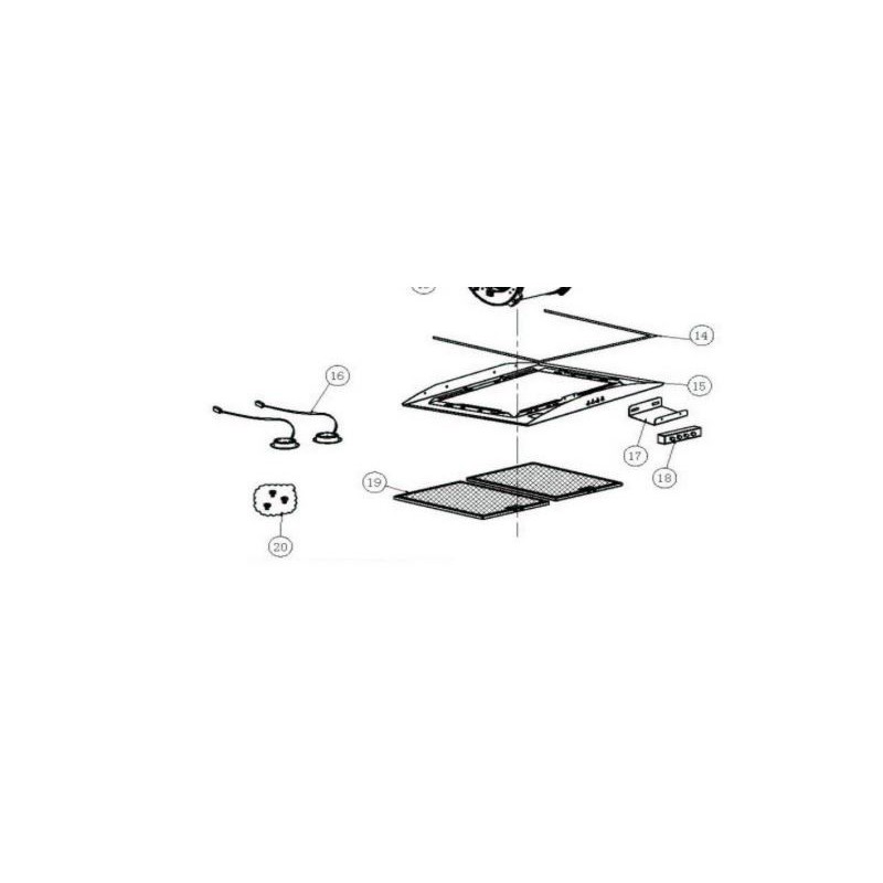 Spot LED pour hotte GLEM GHI910IX Spot LED pour hotte GLEM GHI910IX