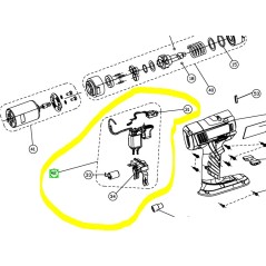Interrupteur pour clé à choc RYOBI BIW180M - BIW180L13S