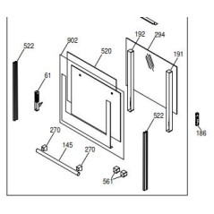Vitre grand four cuisinière GLEM XCC100MC