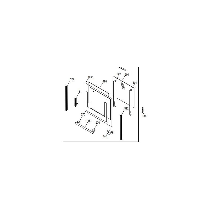 Vitre grand four cuisinière GLEM XCC100MC