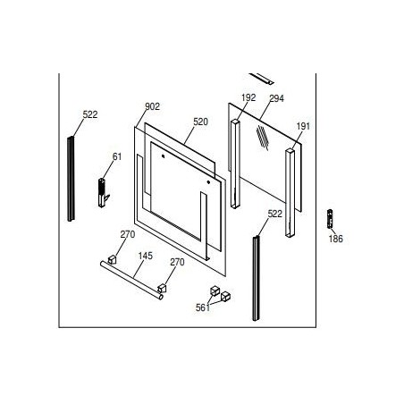 Vitre grand four cuisinière GLEM XCC100MC