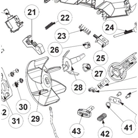 Entretoise de ventilateur souffleur RYOBI RBV1840