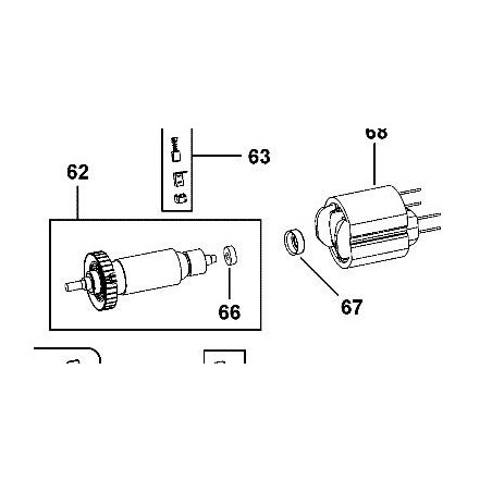 Palier roulement moteur côté induit perceuse BLACK & DECKER KD885