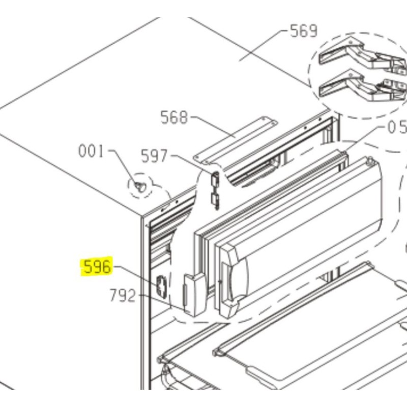 Fermeture de porte réfrigérateur AIRLUX ART130A