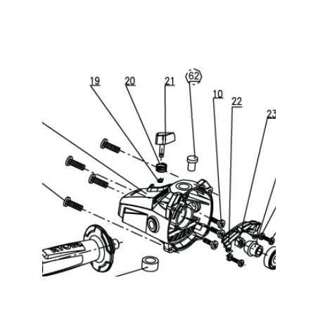 Bouton blocage de tête meuleuse RYOBI EAG2000G