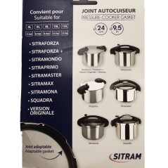 Joint SITRAM 22134 pour autocuiseurs ARDENCE, CARAIBES, EXCEPTION, MITRA, PRIMA,