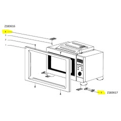 Distance frontale pièce pour micro ondes AIRLUX