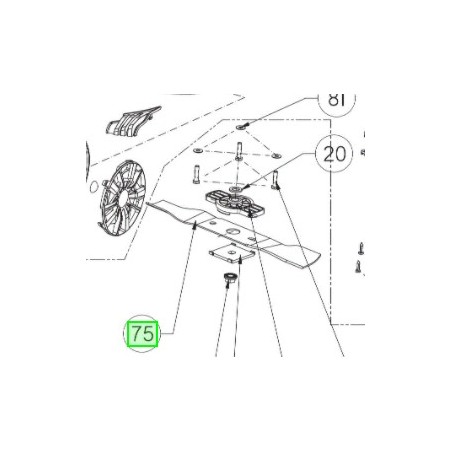 Lame tondeuse RYOBI RLM18C34H25