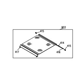 Couvercle en verre cuisinière GLEM GA55GWH