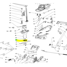 Turbine tondeuse à gazon RYOBI modèle RY18LMX40A