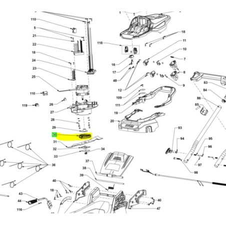 Turbine tondeuse à gazon RYOBI modèle RY18LMX40A