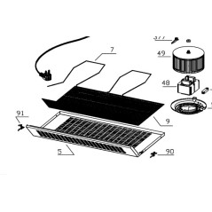 Filtre métallique hotte GLEM XHC320A