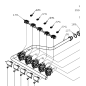 Train d'allumage 5 feux table de cuisson GLEM GT755 Train d'allumage 5 feux table de cuisson GLEM GT755