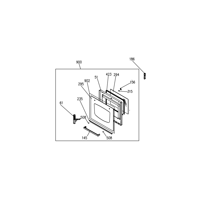 Vitre intérieure cuisinière AIRLUX AA8PGWH2 Vitre intérieure cuisinière AIRLUX AA8PGWH2