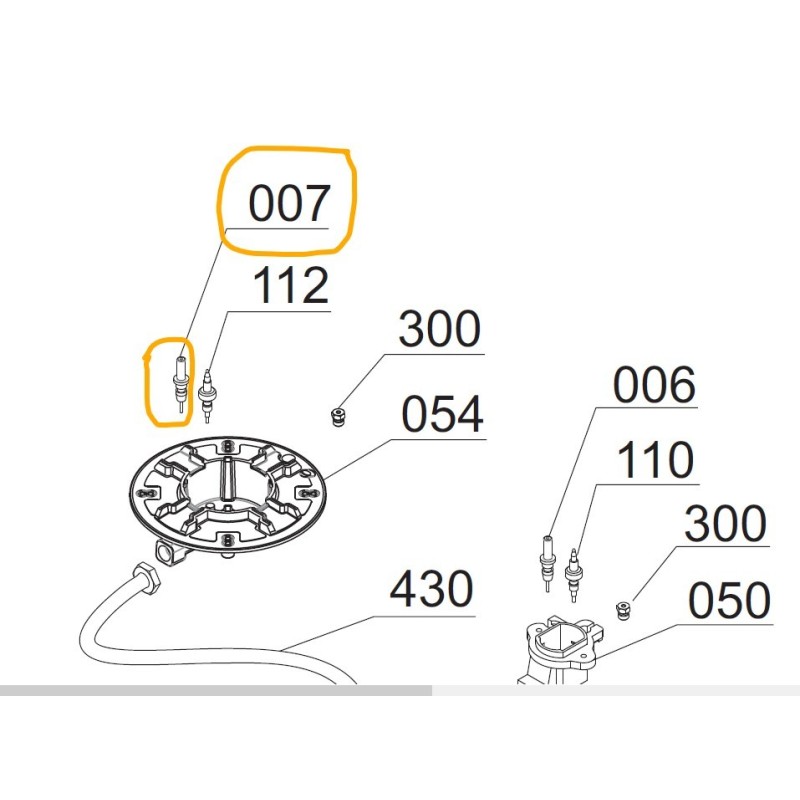 Bougie Z002014 pour la table de cuisson AIRLUX AV145HBK