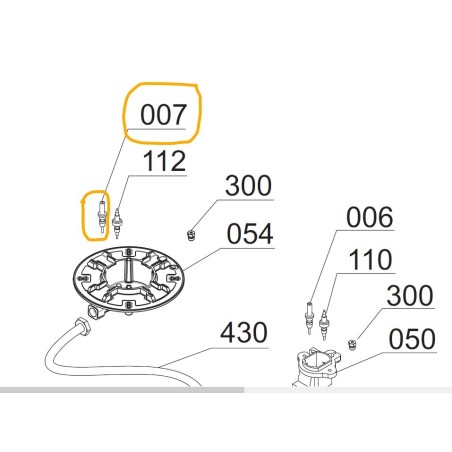 Bougie Z002014 pour la table de cuisson AIRLUX AV145HBK
