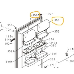 Couvercle du beurrier pour le réfrigérateur AIRLUX modèle F31C.