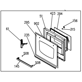 Vitre de facade pour cuisiniere AIRLUX