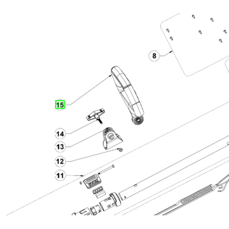 Poignée coupe bordure RYOBI modèles RLT183125 - RLT1831H25F
