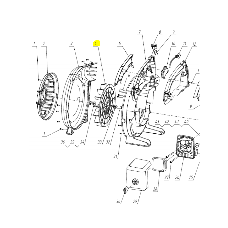 Turbine pour souffleur MC CULLOCH GB322