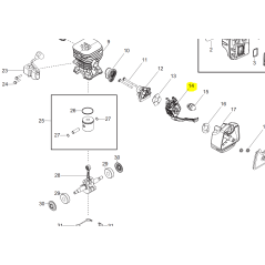 Carburateur souffleur HUSQVARNA modèle 125B - SAV PEM pièces détachées