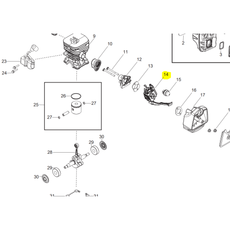 Carburateur souffleur HUSQVARNA modèle 125B - SAV PEM pièces détachées