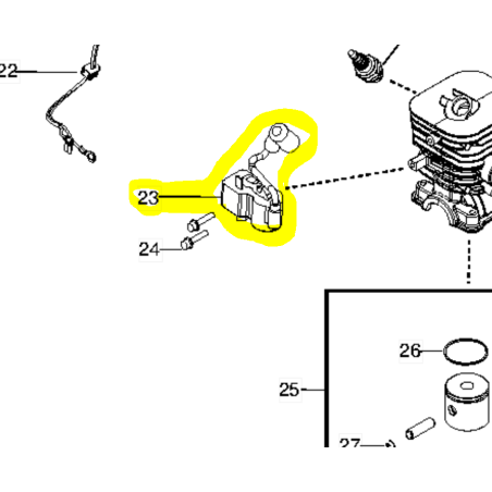 Bobine d'allumage souffleur HUSQVARNA 125B