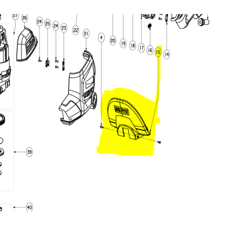 Protecteur taille haies RYOBI modèles RHT700RL - RHT7065RL
