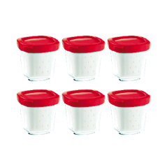 Lot de 6 pots pour yahourtieres SEB Delices / Multi Delices  / XF100501