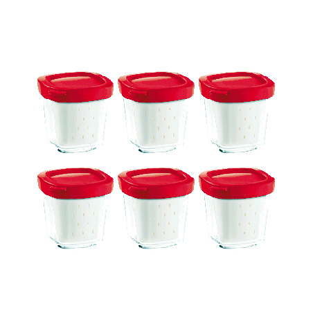 Lot de 6 pots pour yahourtieres SEB Delices / Multi Delices