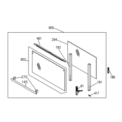 Vitre extérieure cuisinières AIRLUX AX96CEIX - AX96CVIX - AX96VCEIX