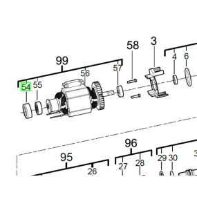 Capuchon de roulement perforateurs AEG KH24IXE - BH24IE - KH24IE - 4931454464
