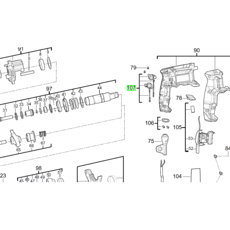 Balais moteur pour perforateurs AEG KH24IXE - BH24IE - KH24IE