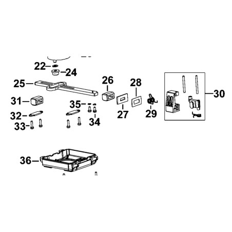 FIXATION LAME 90597891 pour SCIE SCORPIO BLACK & DECKER RS890, KFBES890