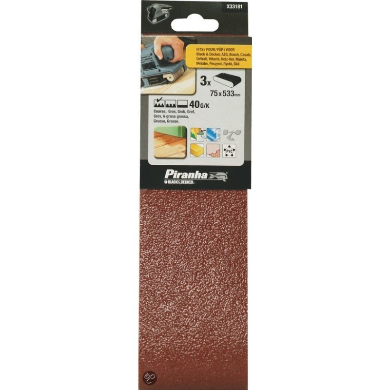 Bandes abrasives 75 x 533, grain 150, ponceuses à bandes Bandes abrasives 75 x 533, grain 150, ponceuses à bandes