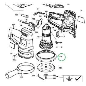Jupe de protection 797167 ponceuses orbitales BLACK & DECKER BD190S, BD5100