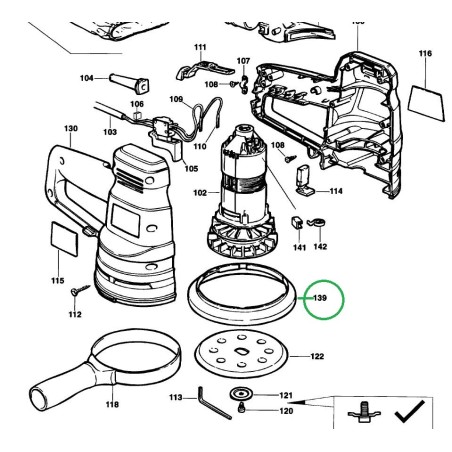 Jupe de protection 797167 ponceuses orbitales BLACK & DECKER BD190S, BD5100