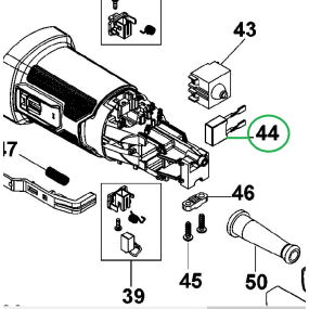 Condensateur 1004525-43 meuleuses BLACK & DECKER, STANLEY FME811, FME812, FME821
