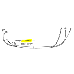 Câble d'acceleration débroussailleuses JONSERED GC2125 - BC2125
