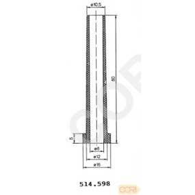 Passe câble en PVC souple de 80mm pour Cordons électriques