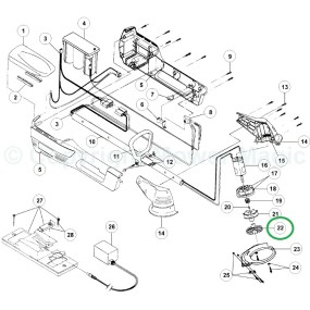 Couvercle 5131005876 coupe bordure RYOBI RBT60, RBT120, RBT125