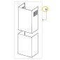 Ensemble Complet cheminée inox pour la hotte AHDP9501IX