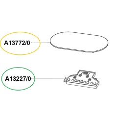 Verre module de commande AIRLUX ATIN2BK, ATIN3BK, ATIN4BK, ATIN33BK