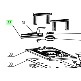 Griffe arrière maintien de bande ponceuses RYOBI ESS3215V - ESS3215VHG