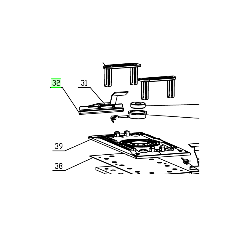 Griffe arrière ponceuse RYOBI ESS3215V Griffe arrière ponceuse RYOBI ESS3215V