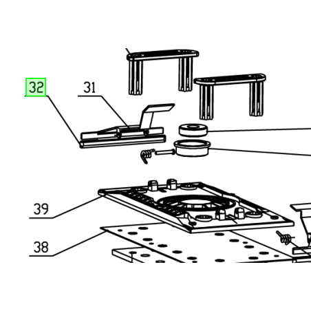 Griffe arrière ponceuse RYOBI ESS3215V