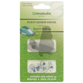 Blister 9 lames tondeuse BOSCH Indego 800 - 1000 - 1300
